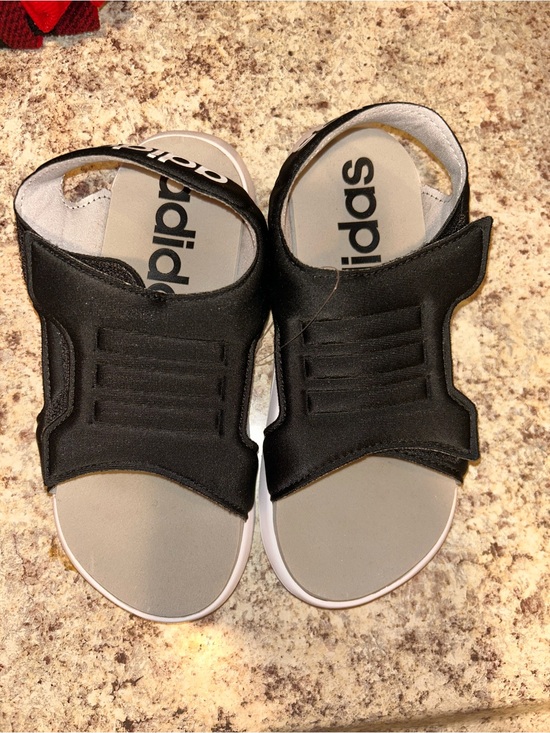 adidas Other - adidas Kids Black and Gray Hook-and-Loop Sport Sandals